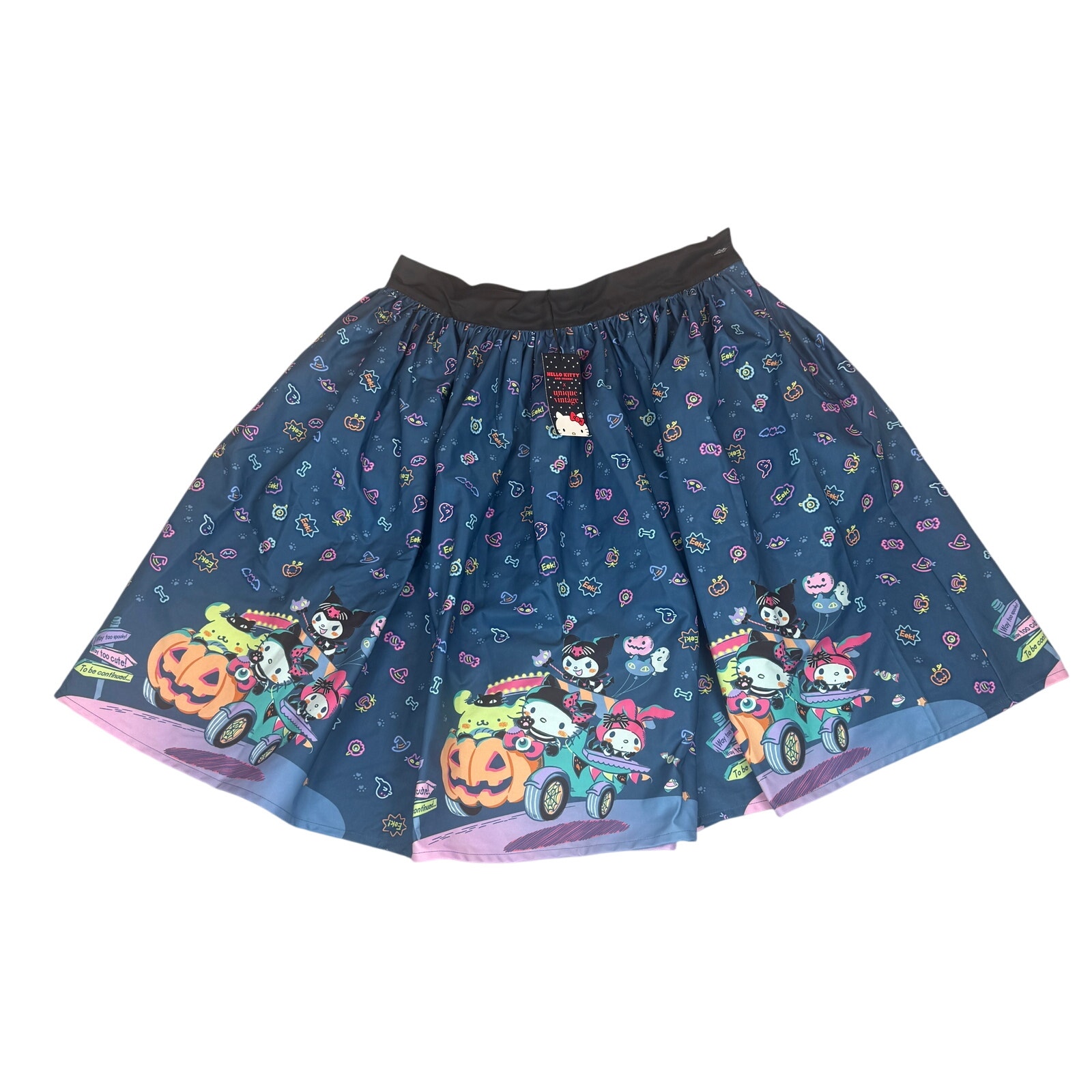 Nwt Unique Vintage Hello Kitty Halloween Joyride Gellar Swing Skirt Size 16 1x